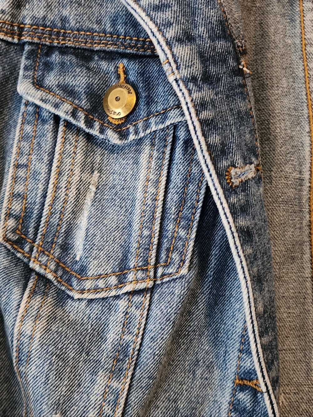One 5 One Denim Vest • Women’s Size 1X • Light Wash Button‑Front - Picture 5 of 6